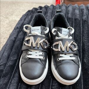 Michael Kors Black Sneakers with Silver Logo